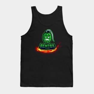 Semt6x logo with flame black Tank Top